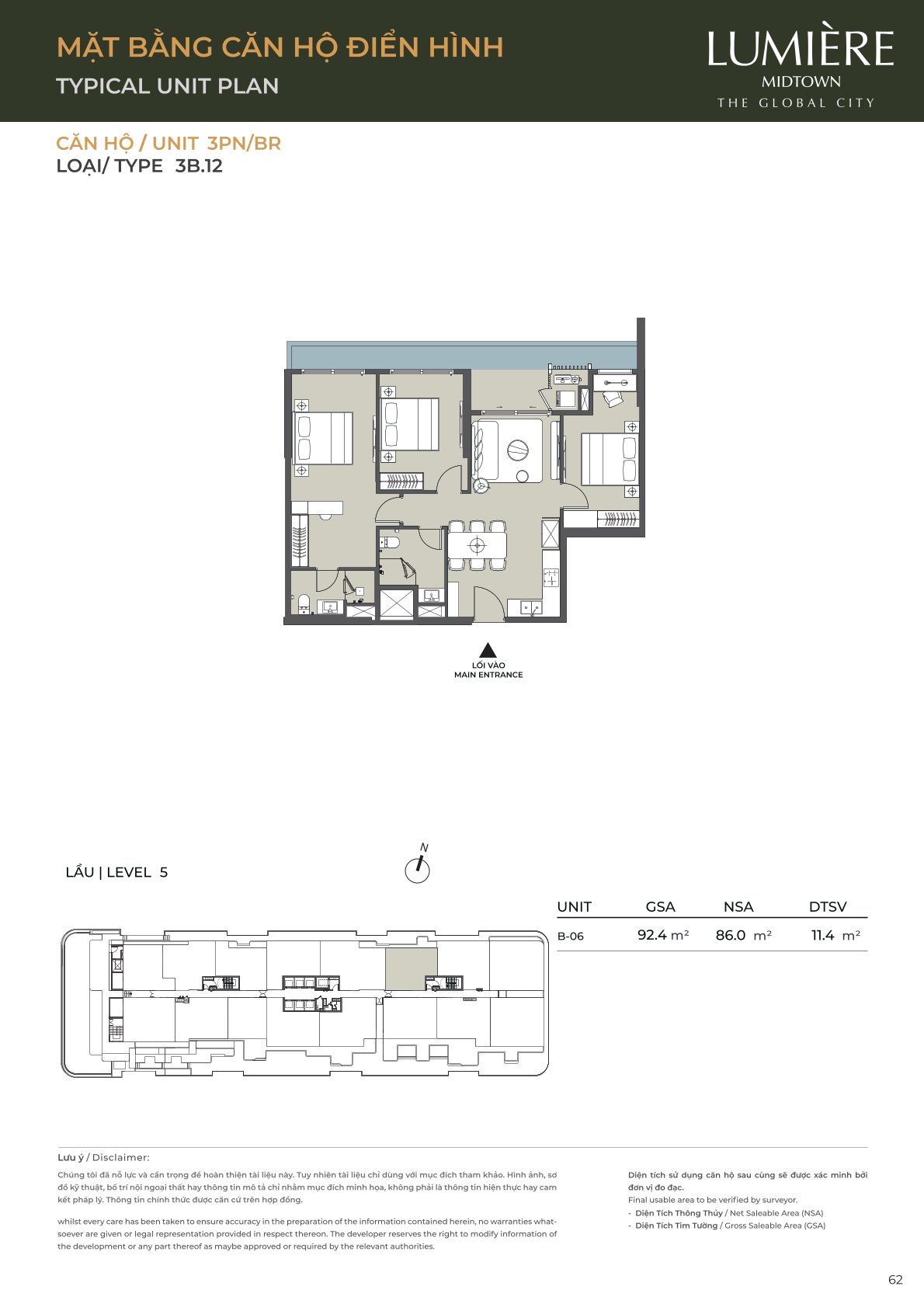 Mặt Bằng và Layout Lumiere Midtown - The Global City