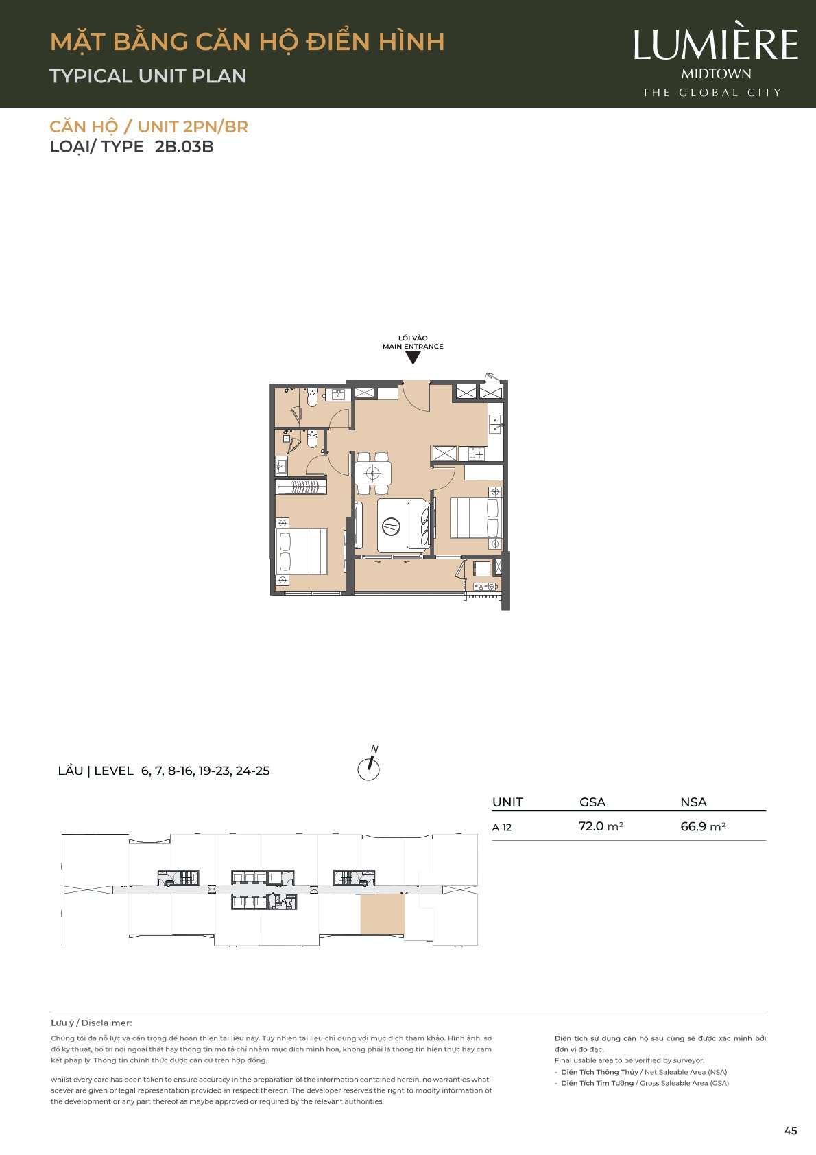 Mặt Bằng và Layout Lumiere Midtown - The Global City