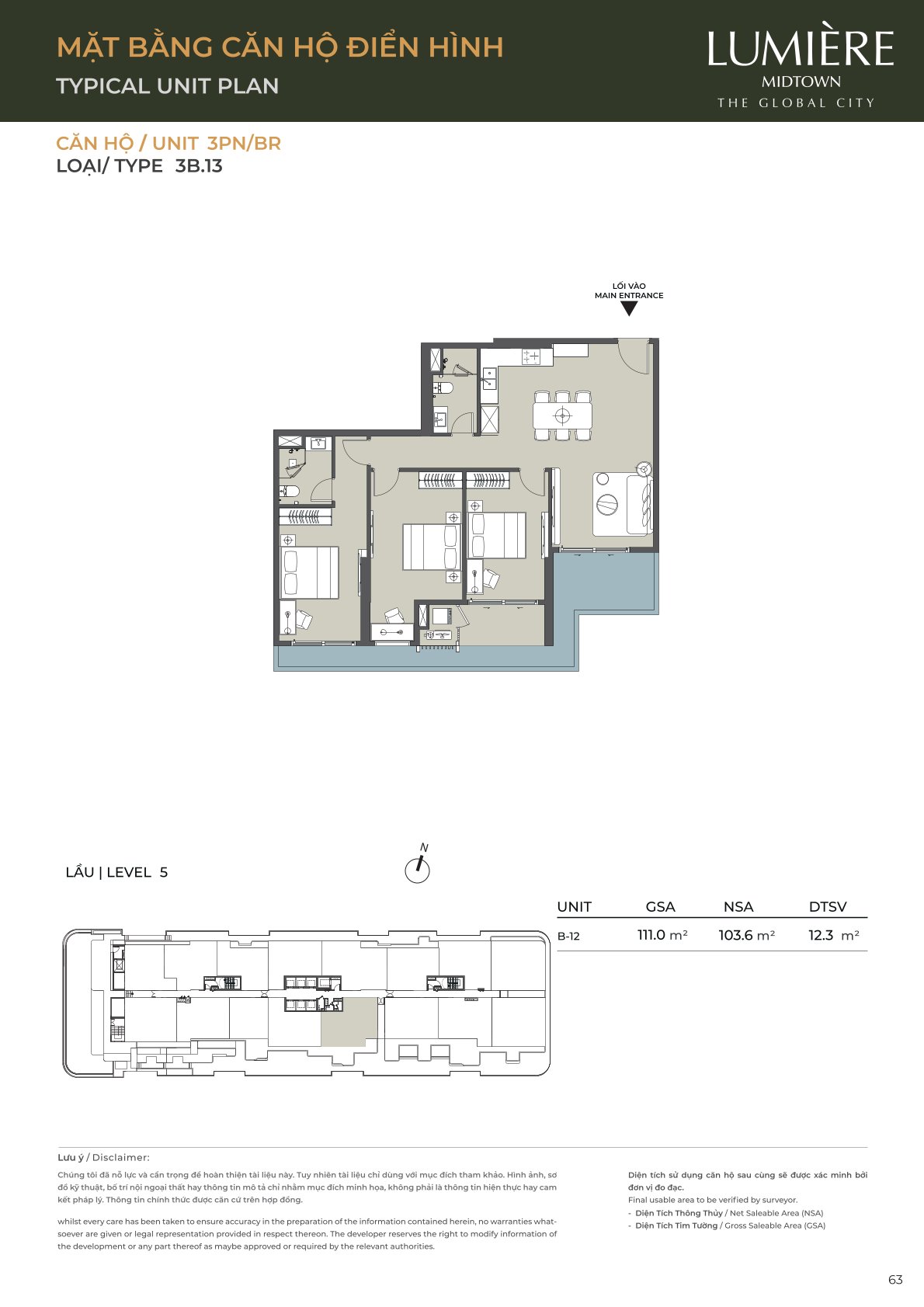 Mặt Bằng và Layout Lumiere Midtown - The Global City