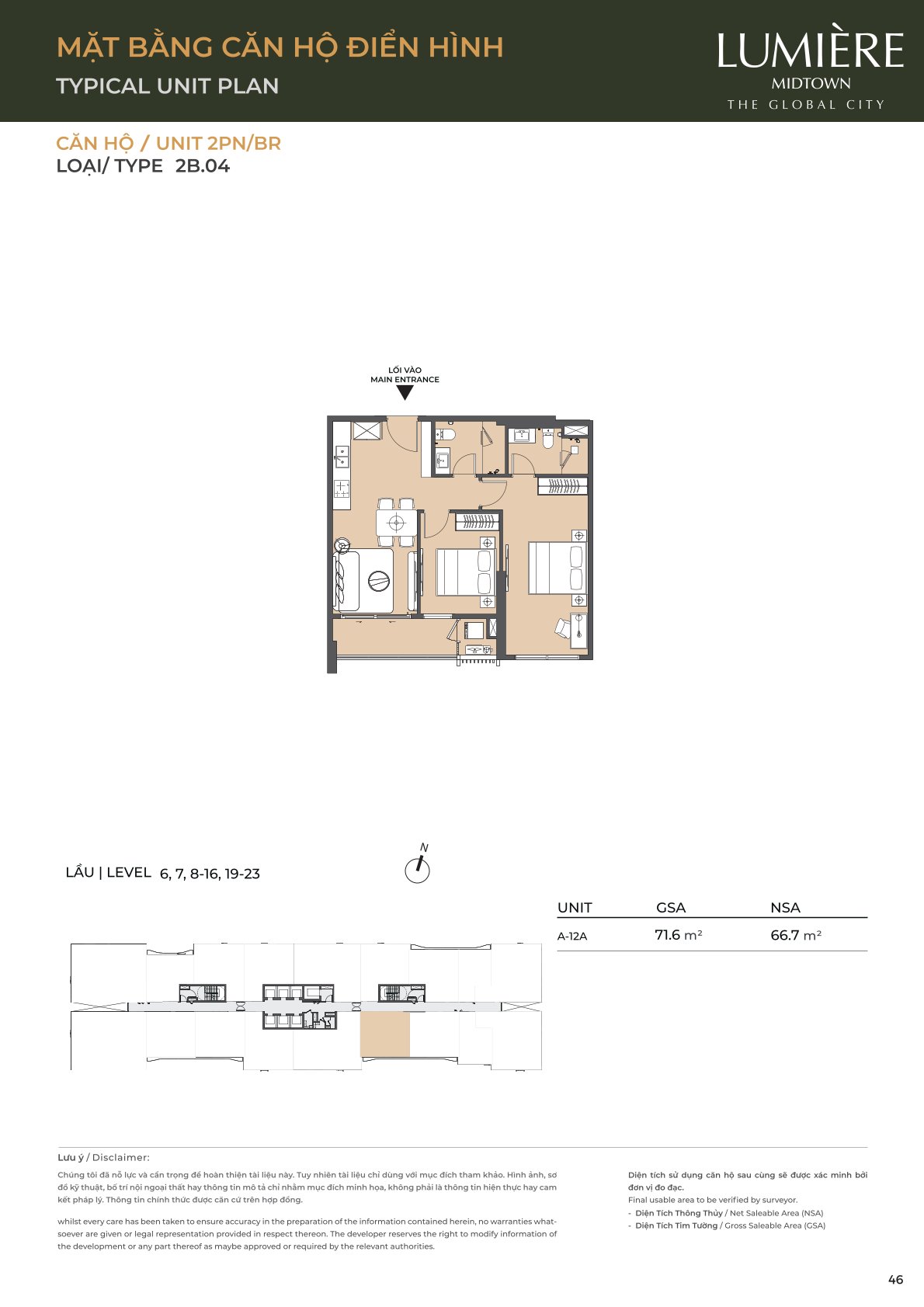 Mặt Bằng và Layout Lumiere Midtown - The Global City