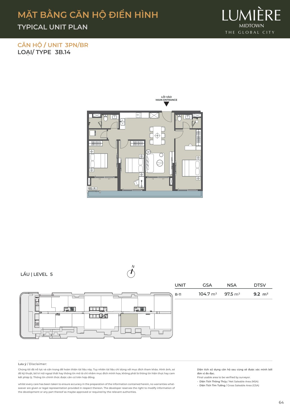 Mặt Bằng và Layout Lumiere Midtown - The Global City