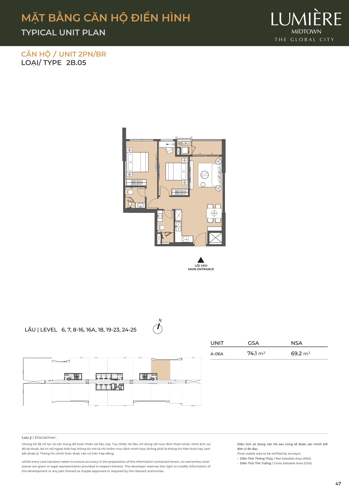 Mặt Bằng và Layout Lumiere Midtown - The Global City