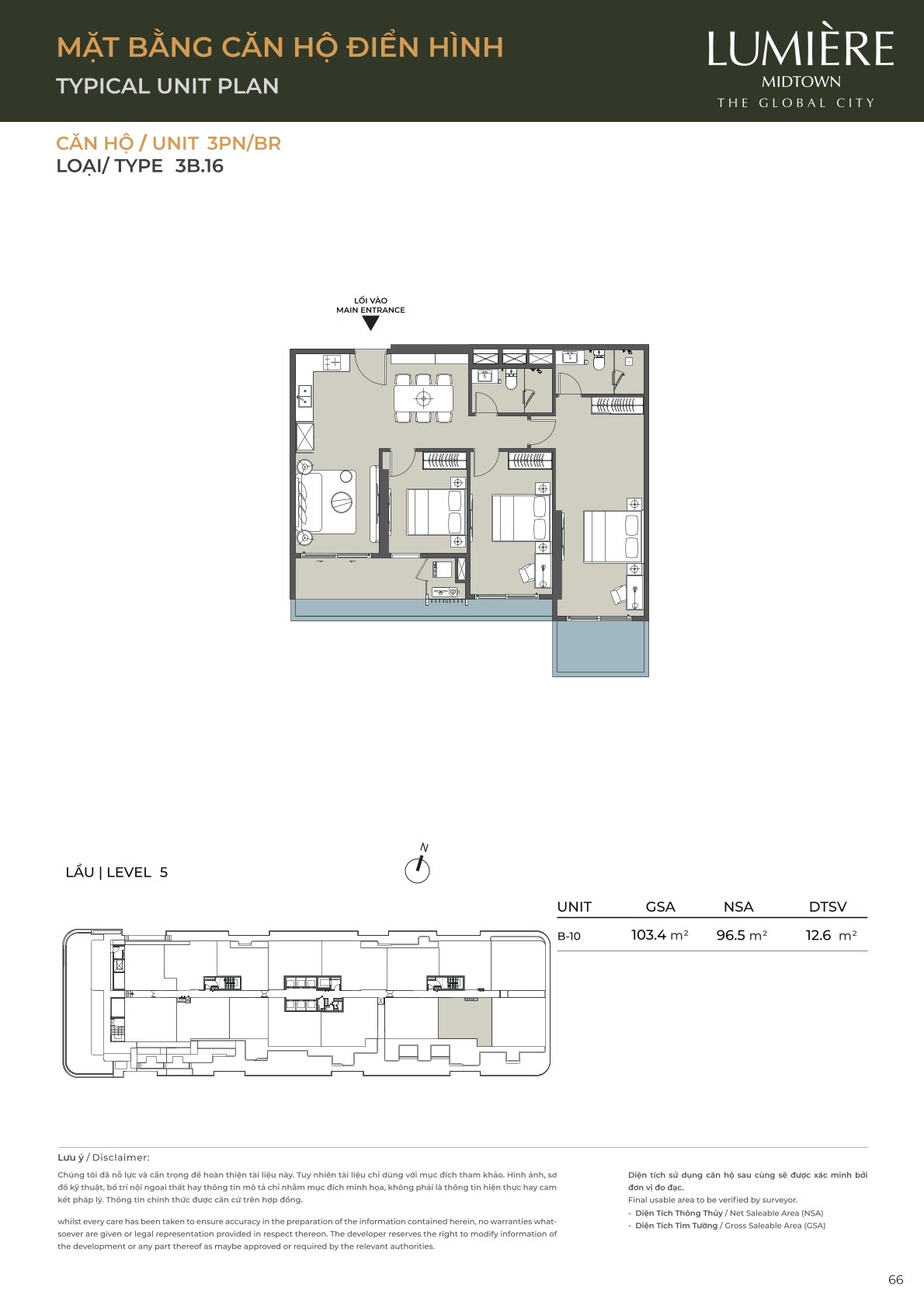 Mặt Bằng và Layout Lumiere Midtown - The Global City