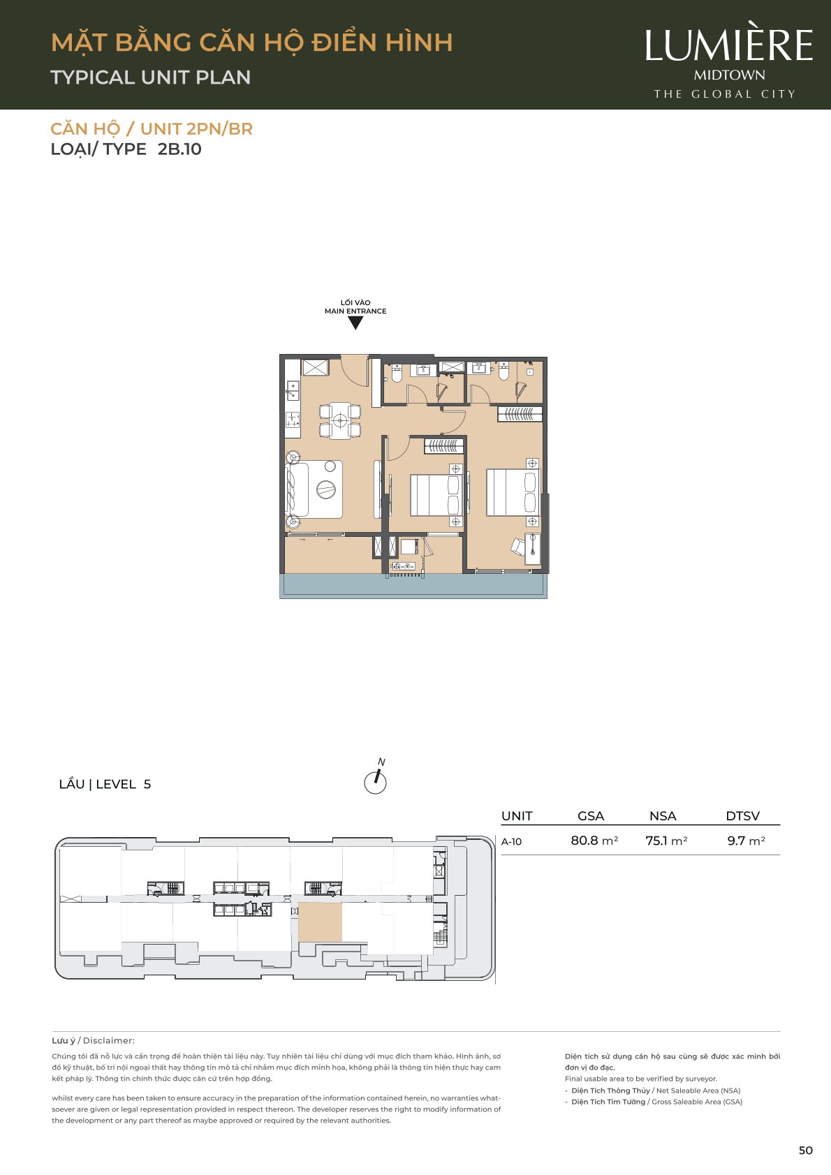 Mặt Bằng và Layout Lumiere Midtown - The Global City