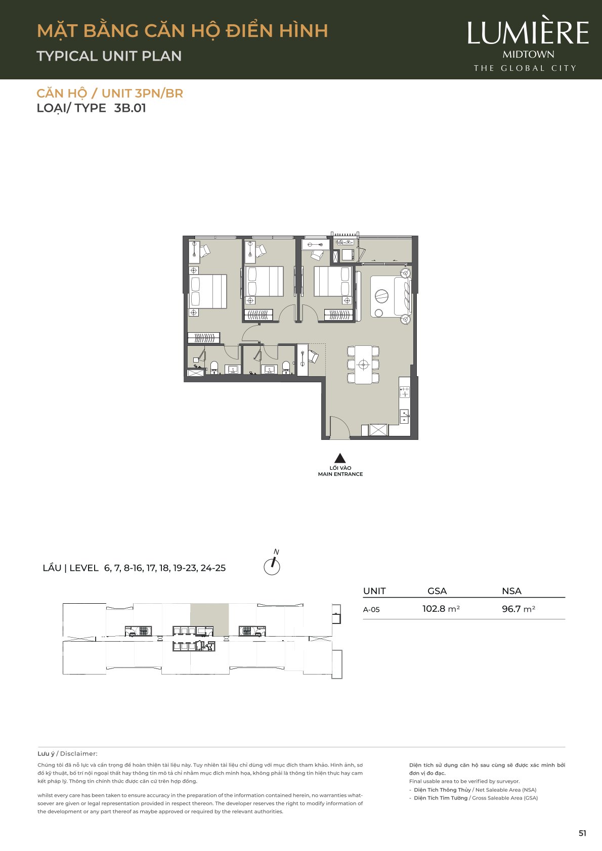 Mặt Bằng và Layout Lumiere Midtown - The Global City