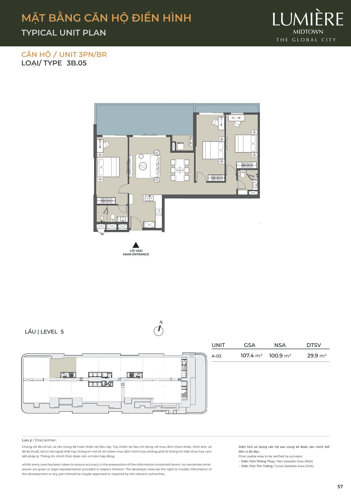 Mặt Bằng và Layout Lumiere Midtown - The Global City