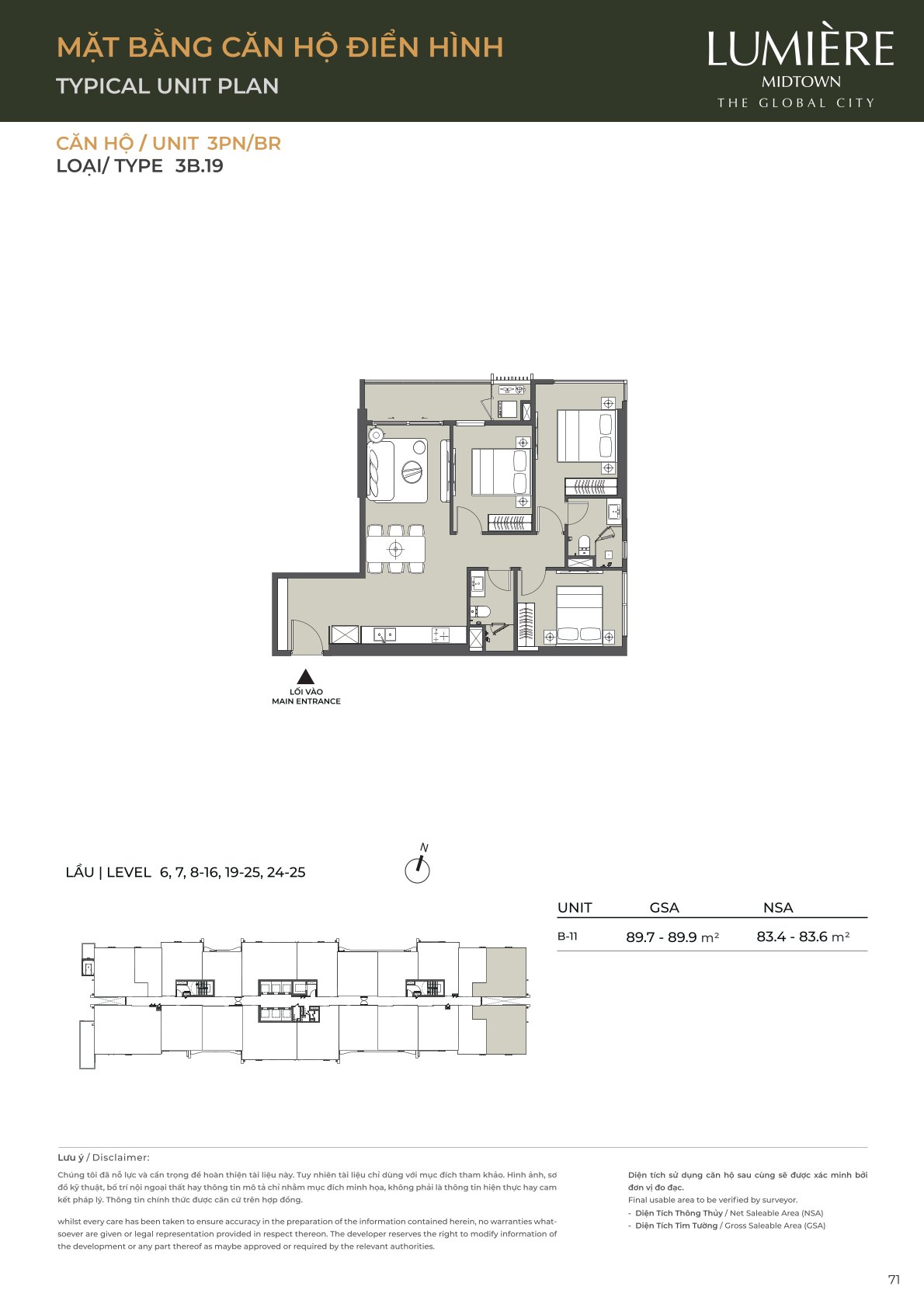 Mặt Bằng và Layout Lumiere Midtown - The Global City