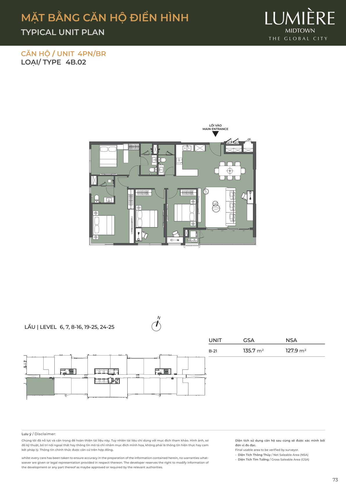 Mặt Bằng và Layout Lumiere Midtown - The Global City