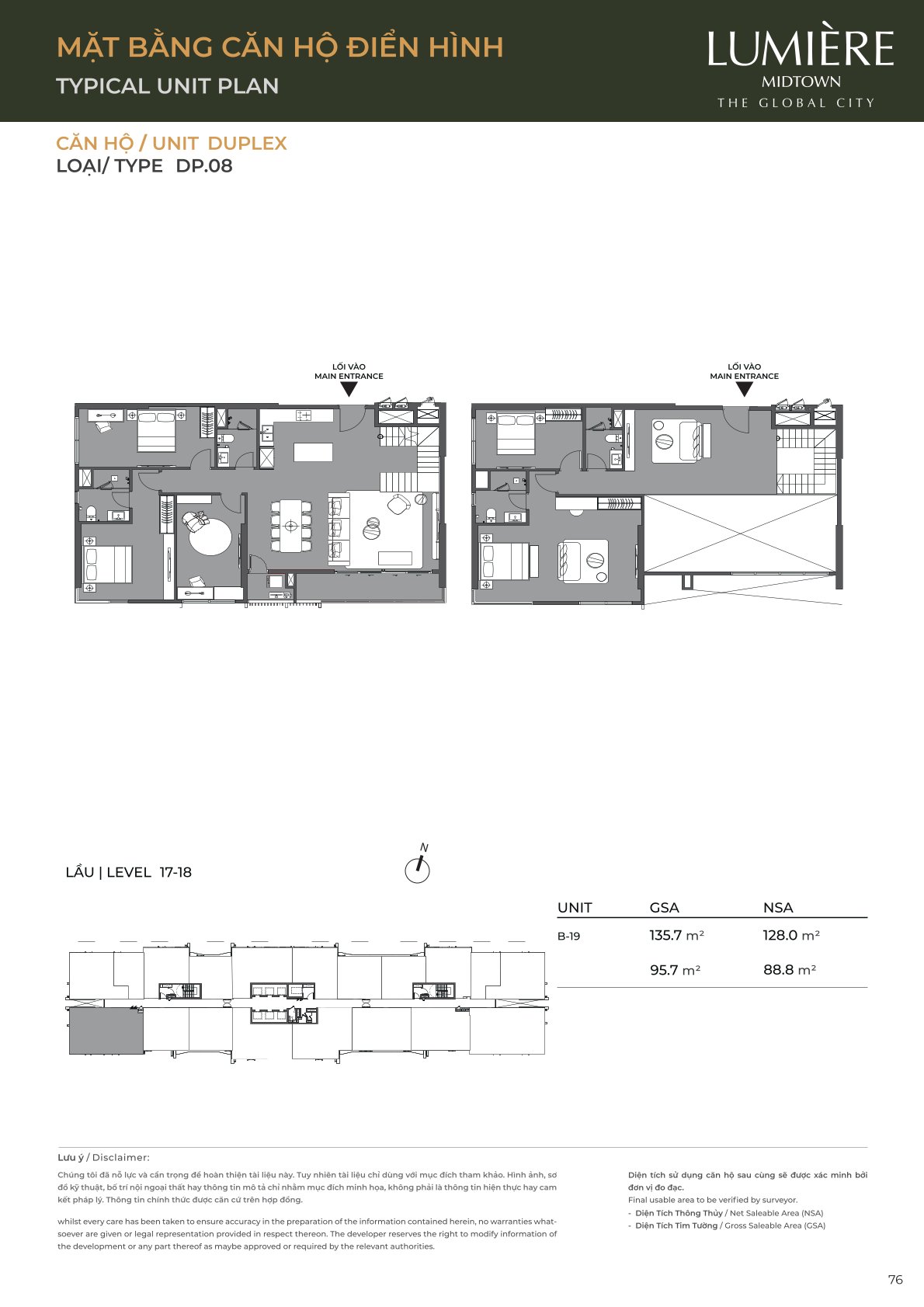 Mặt Bằng và Layout Lumiere Midtown - The Global City