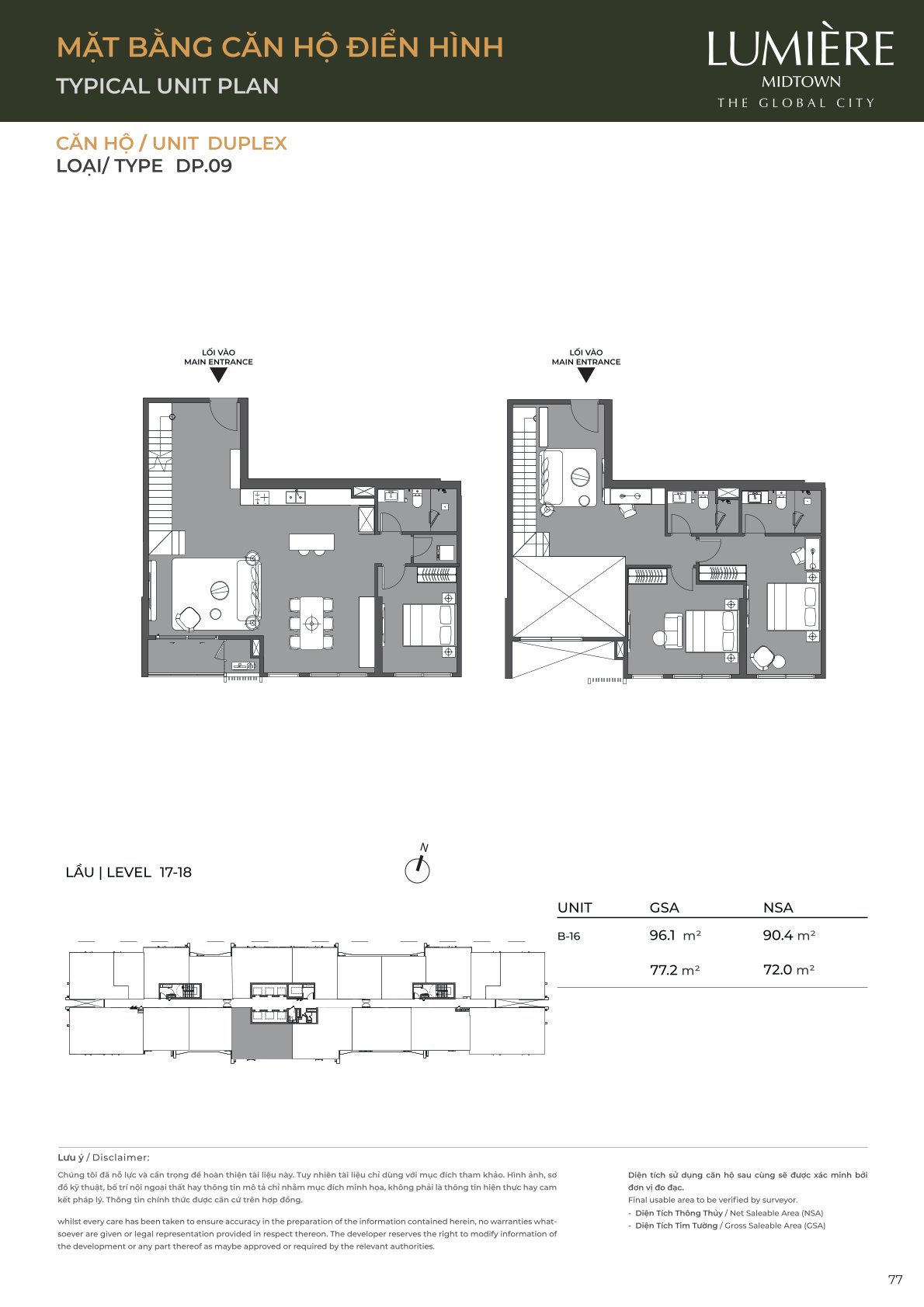 Mặt Bằng và Layout Lumiere Midtown - The Global City