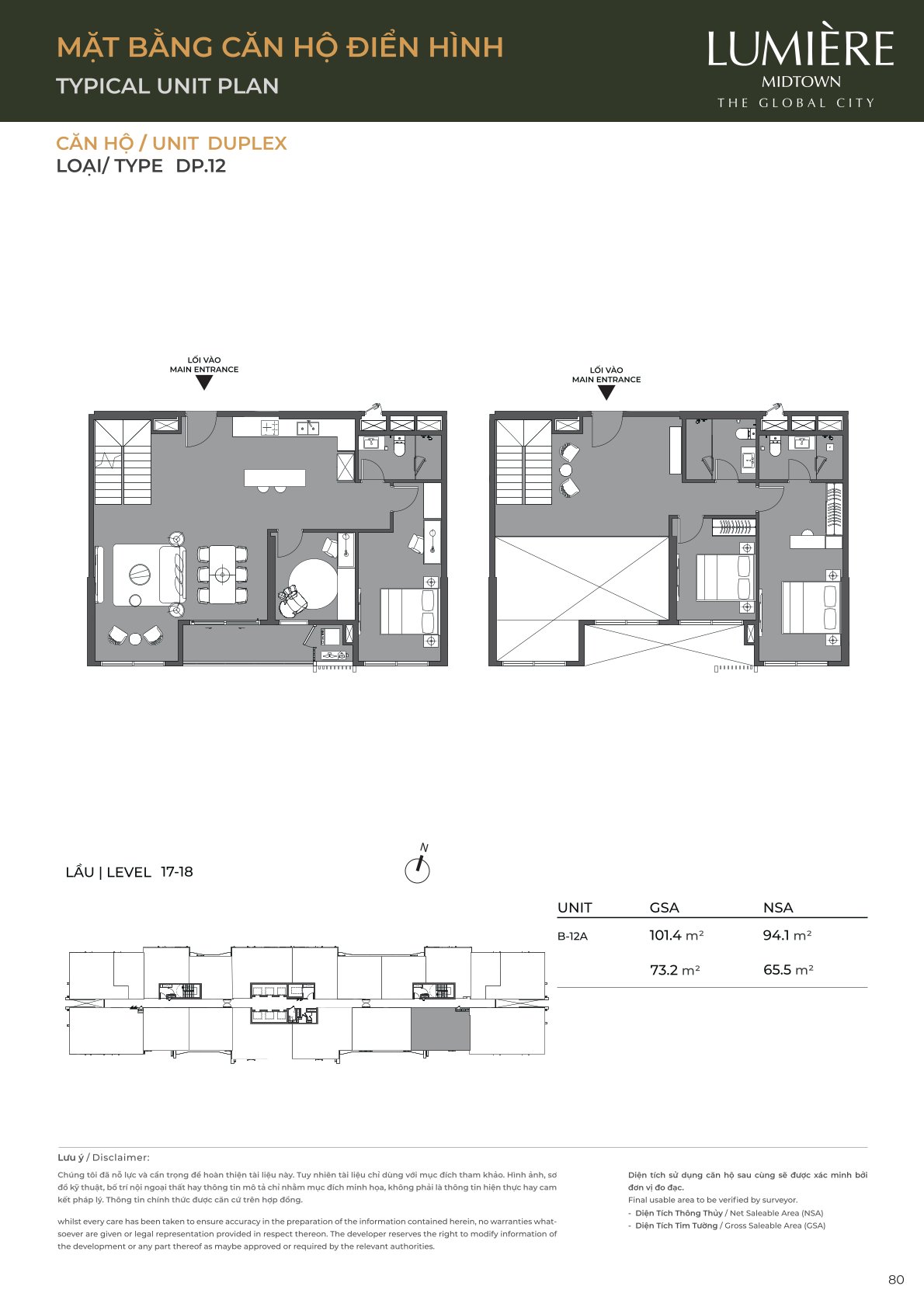 Mặt Bằng và Layout Lumiere Midtown - The Global City