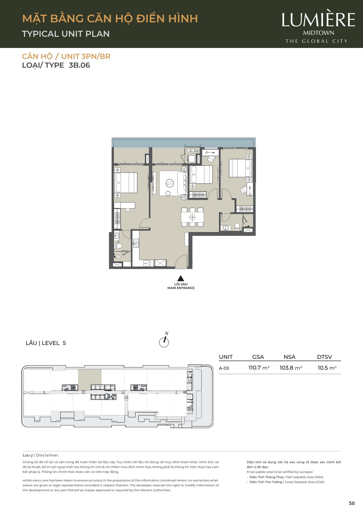 Mặt Bằng và Layout Lumiere Midtown - The Global City