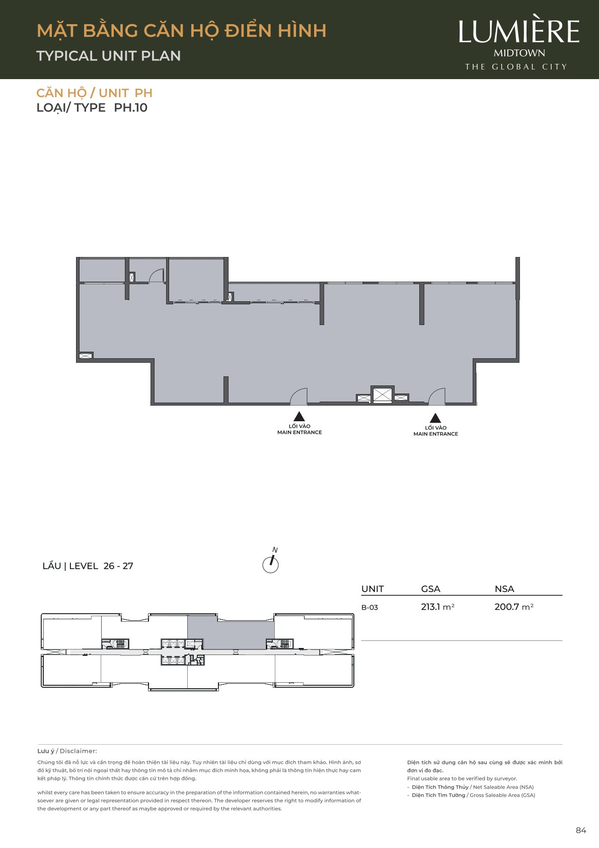 Mặt Bằng và Layout Lumiere Midtown - The Global City