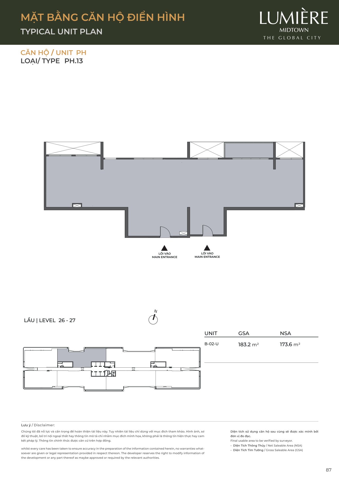 Mặt Bằng và Layout Lumiere Midtown - The Global City
