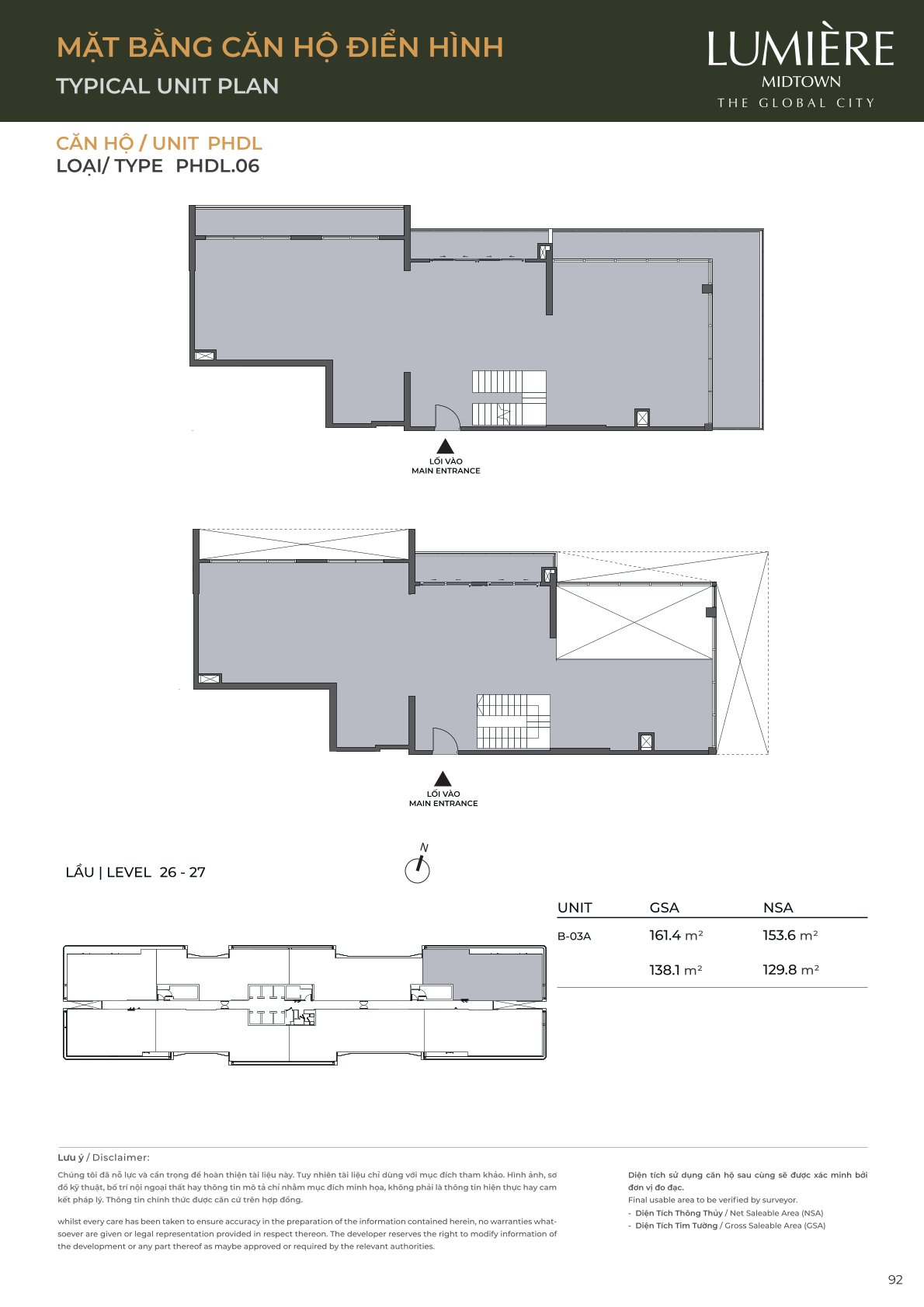 Mặt Bằng và Layout Lumiere Midtown - The Global City