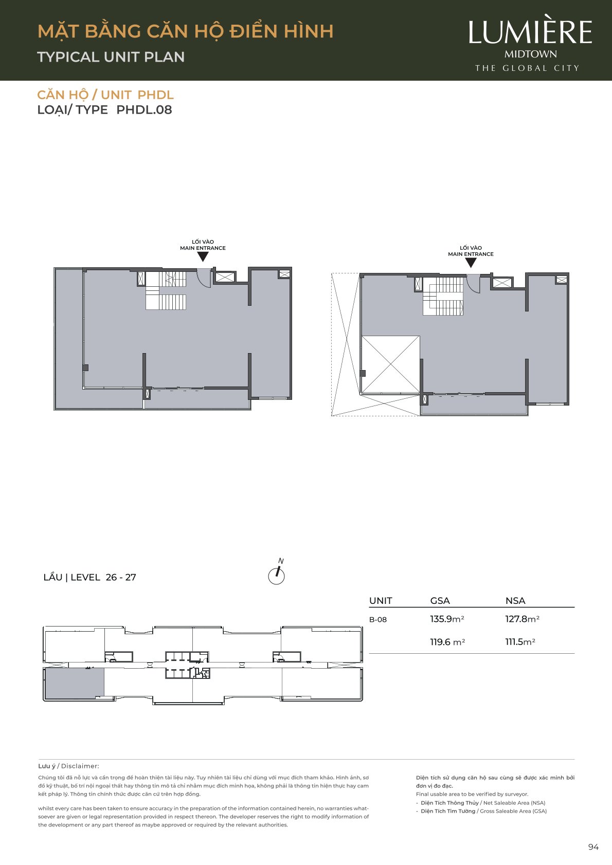 Mặt Bằng và Layout Lumiere Midtown - The Global City