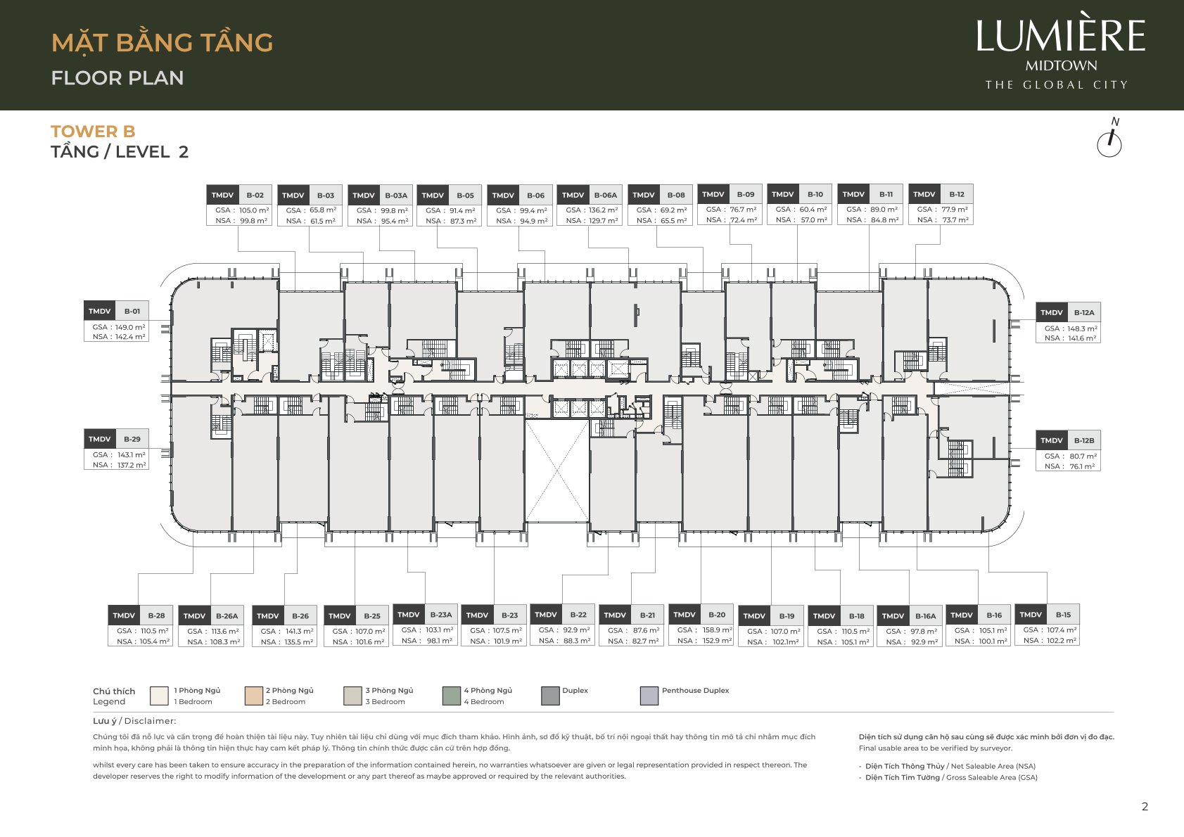 Mặt Bằng và Layout Lumiere Midtown - The Global City