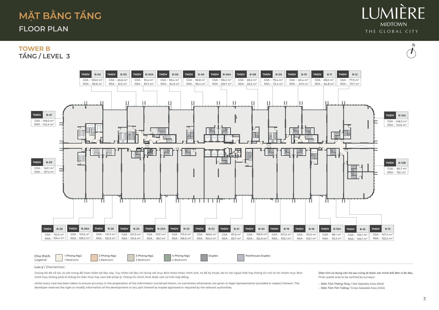 Mặt Bằng và Layout Lumiere Midtown - The Global City