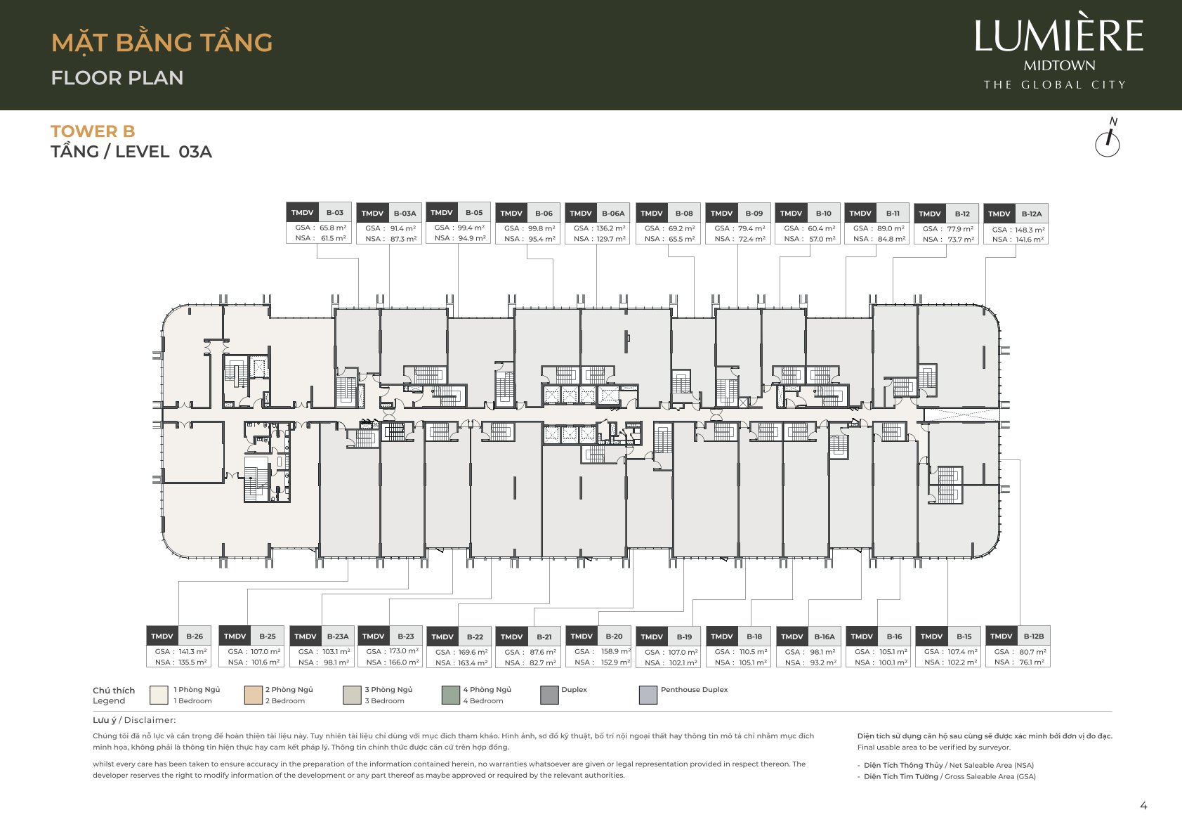 Mặt Bằng và Layout Lumiere Midtown - The Global City