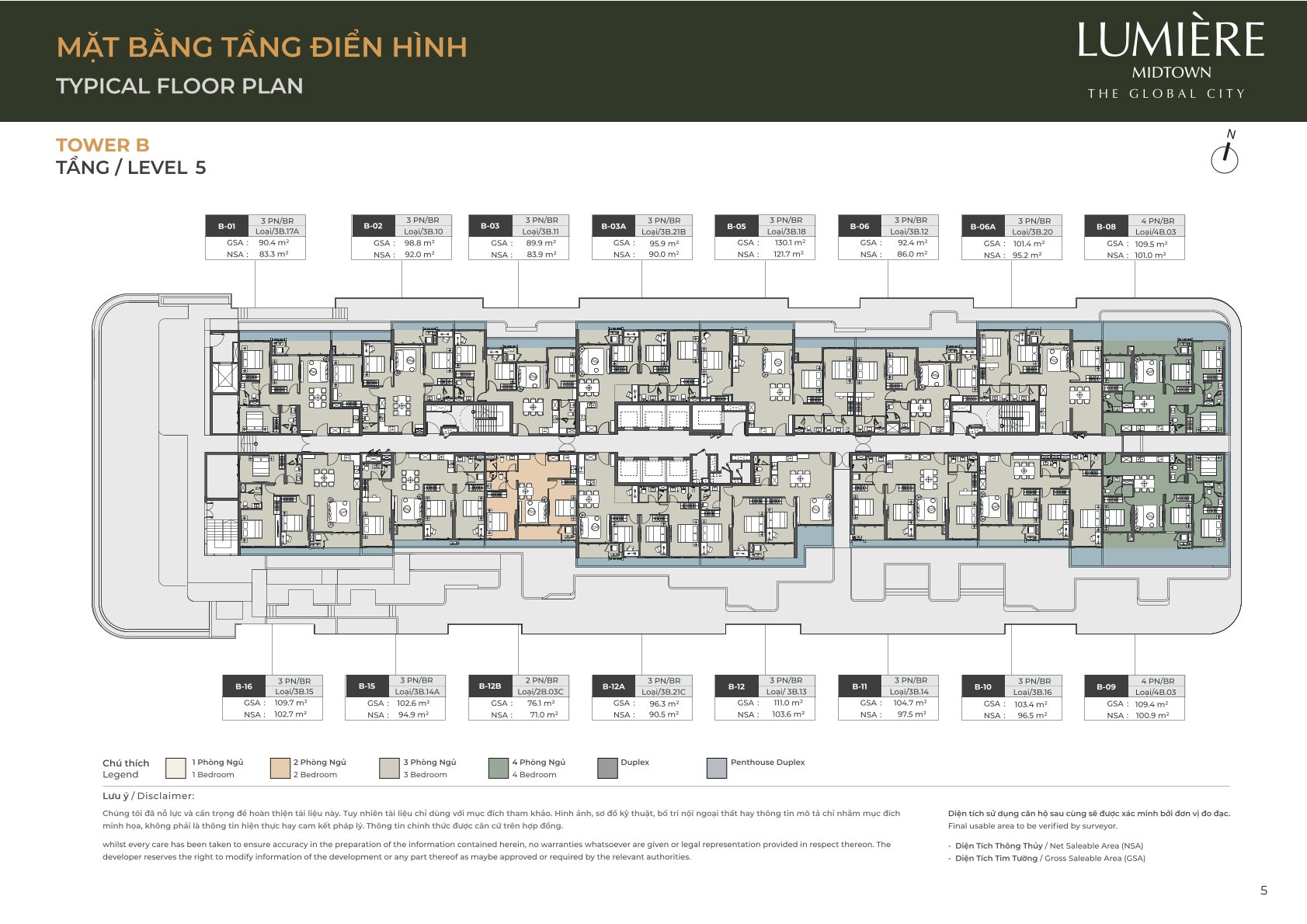 Mặt Bằng và Layout Lumiere Midtown - The Global City