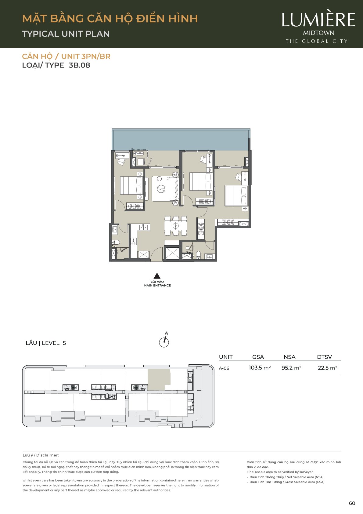 Mặt Bằng và Layout Lumiere Midtown - The Global City