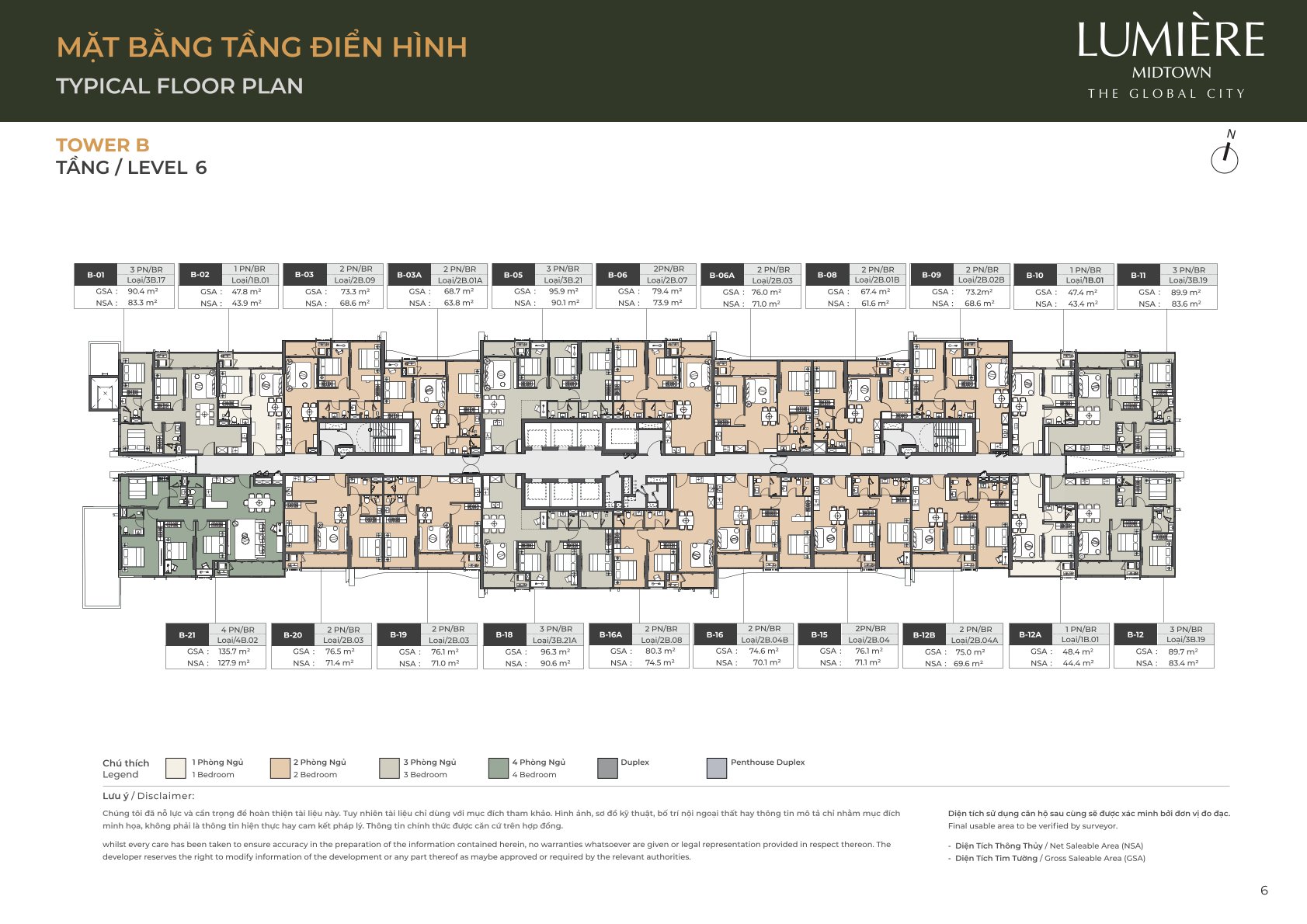 Mặt Bằng và Layout Lumiere Midtown - The Global City