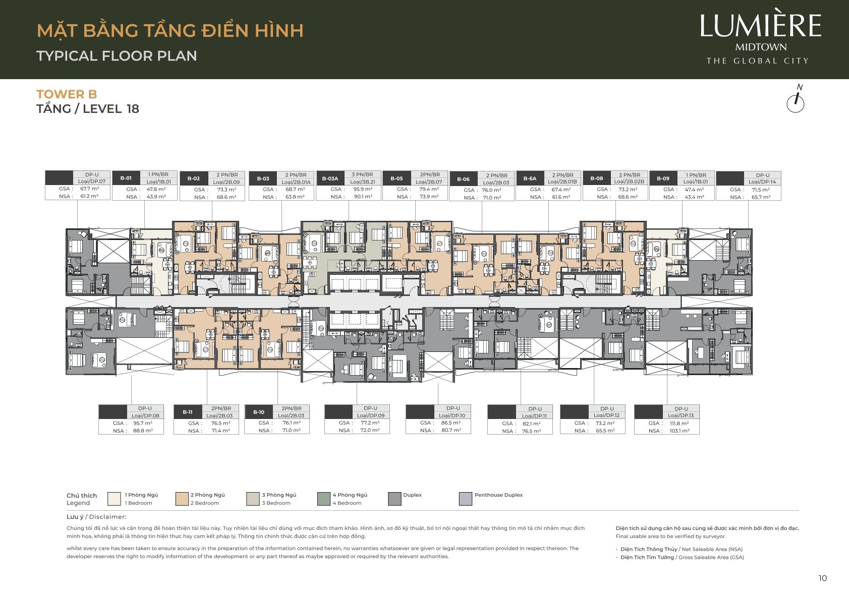 Mặt Bằng và Layout Lumiere Midtown - The Global City