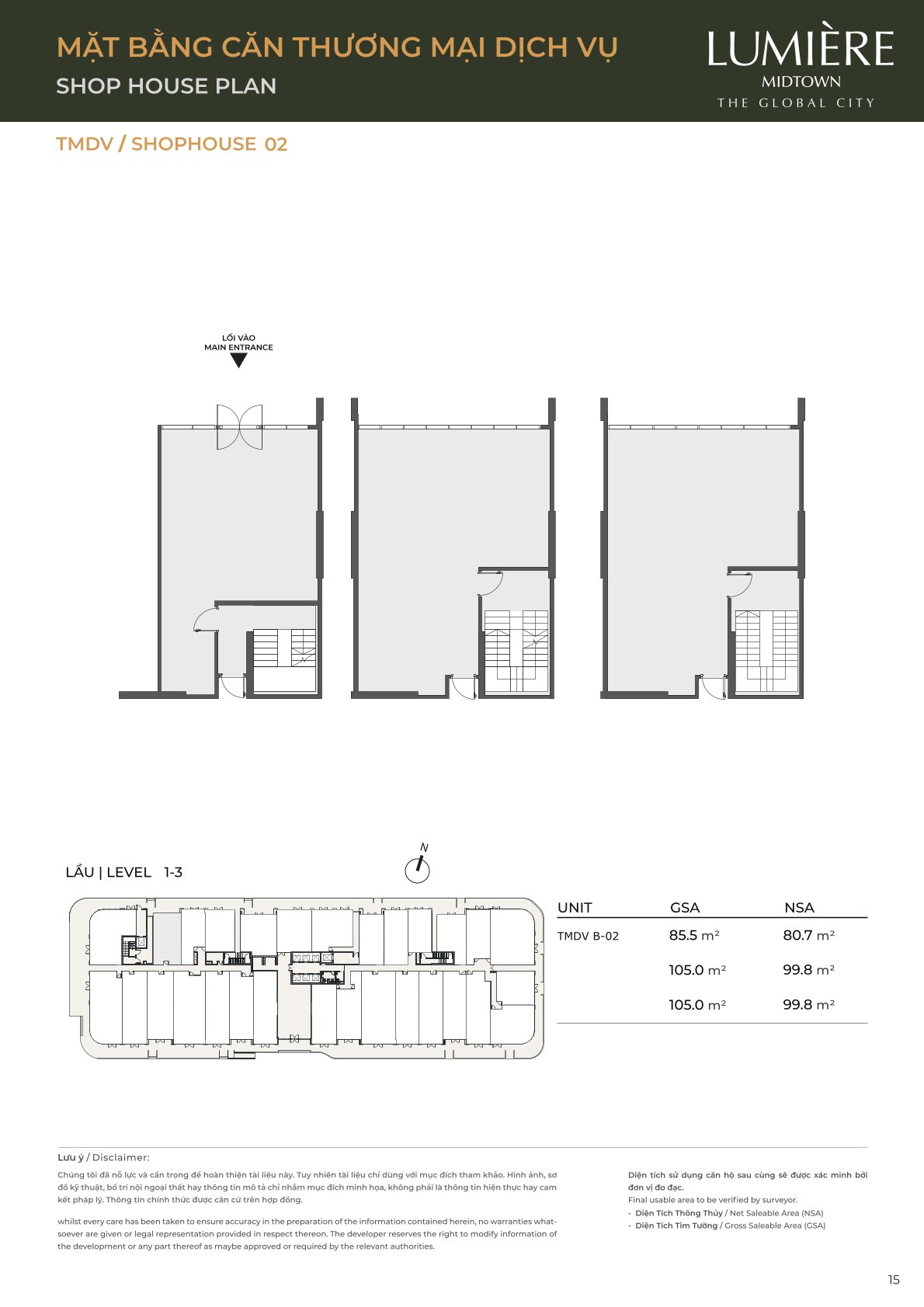 Mặt Bằng và Layout Lumiere Midtown - The Global City