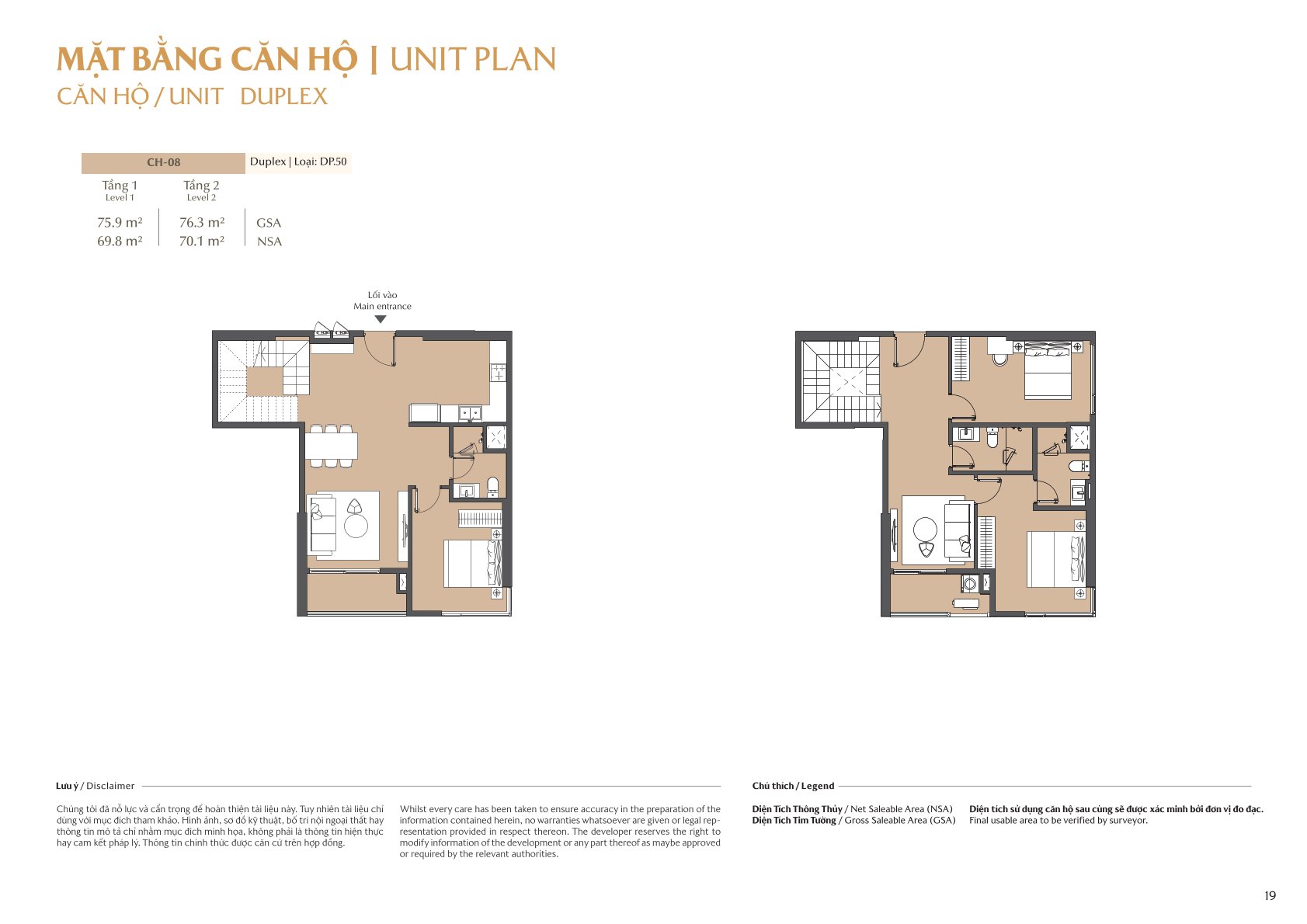 mặt bằng và layout masteri park place - the global city