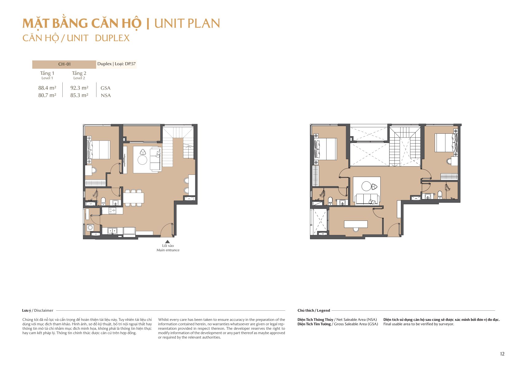 mặt bằng và layout masteri park place - the global city