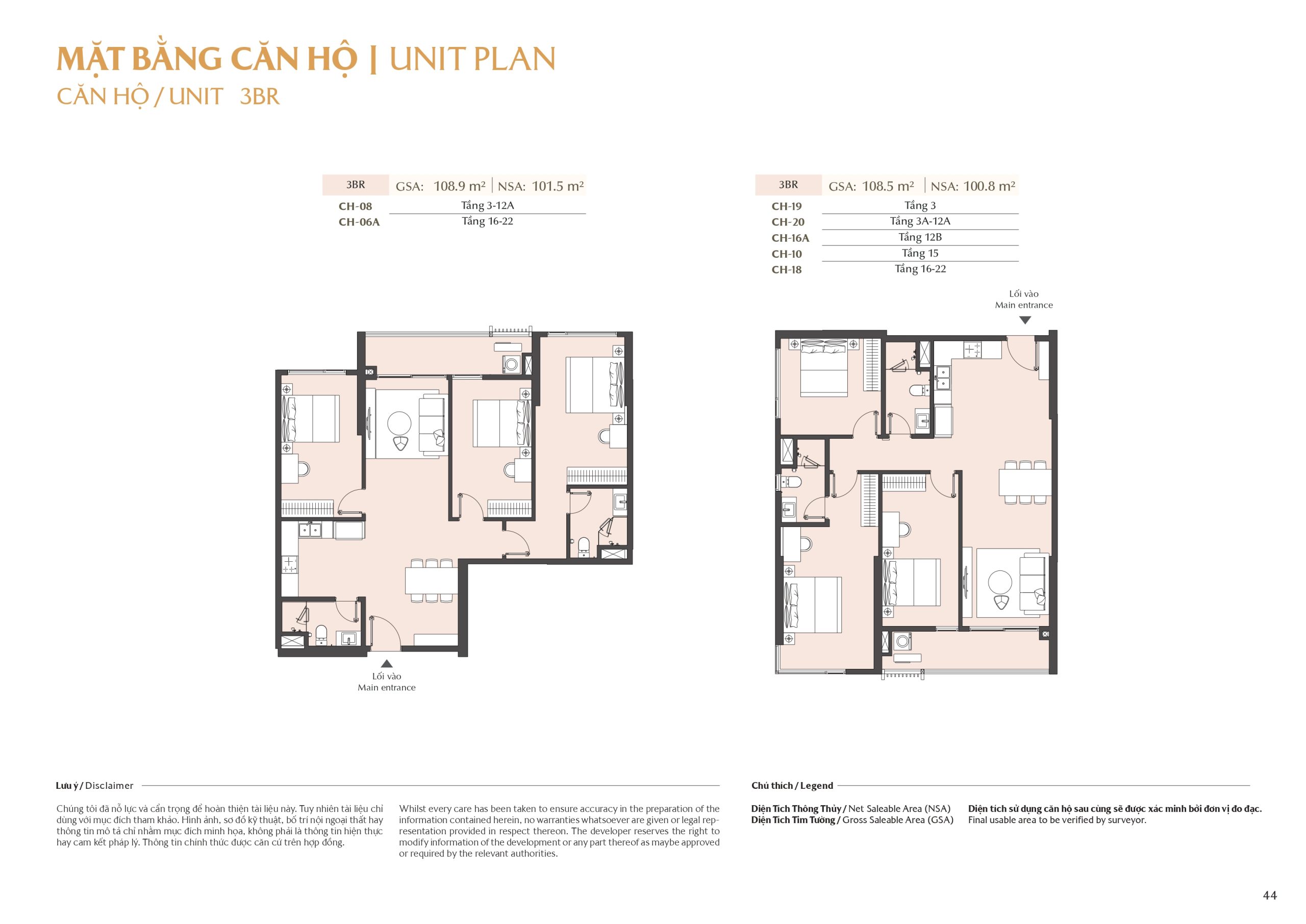 mặt bằng và layout masteri park place - the global city 