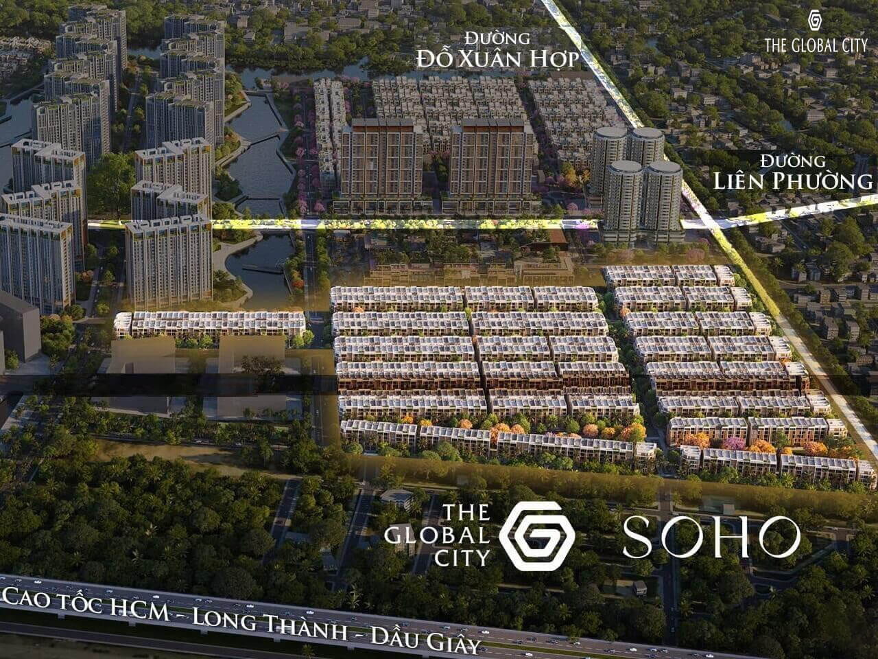nha pho soho the global city,
