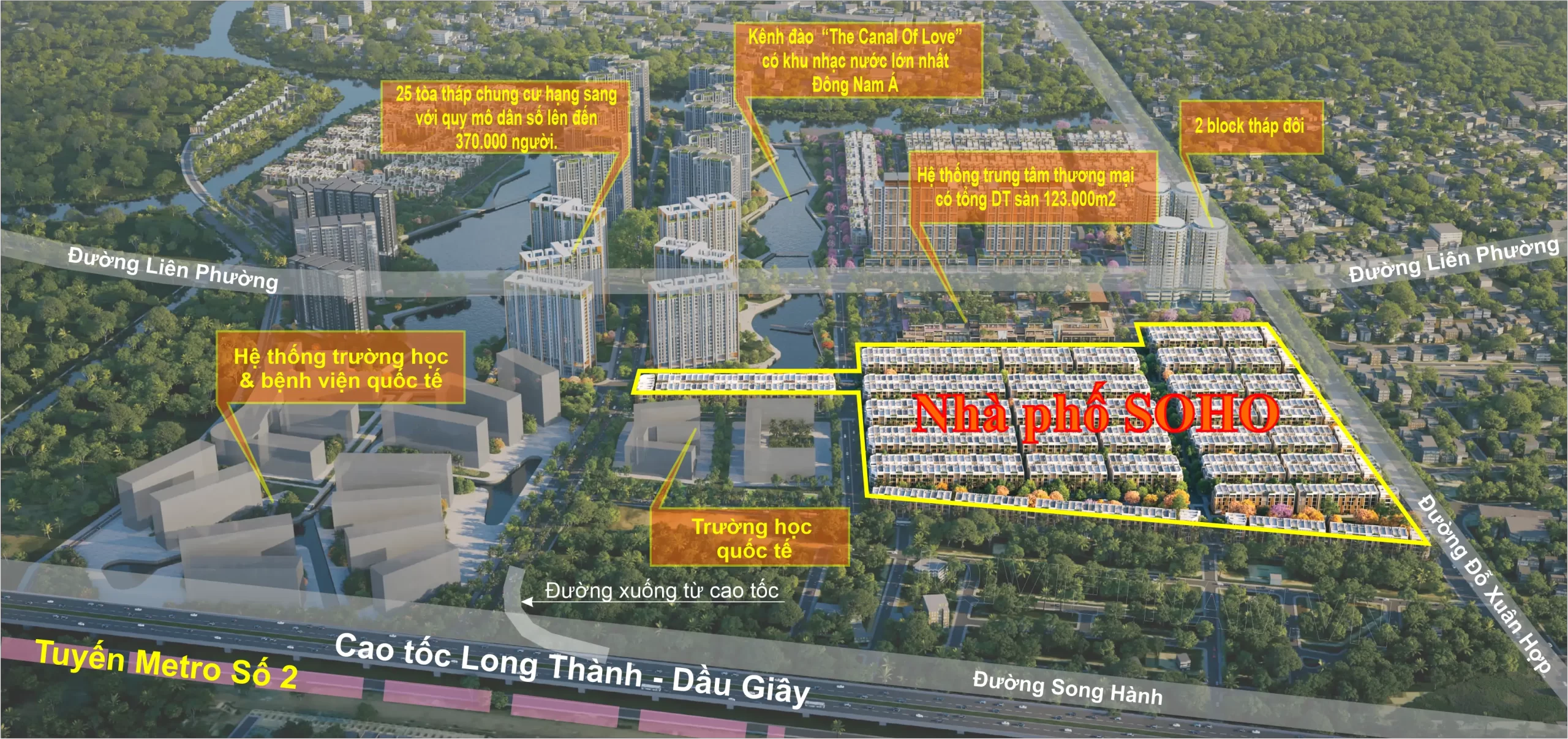 nha pho soho the global city,